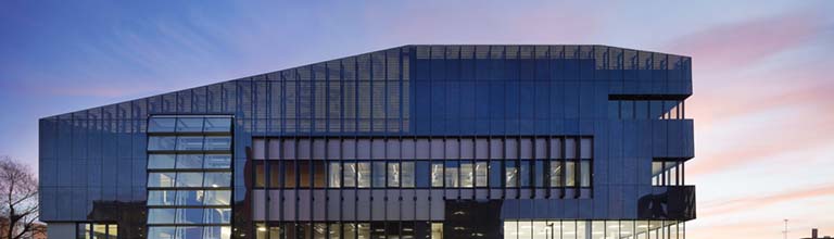 National Graphene Institute at night