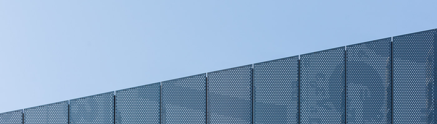 Close-up image of the roof of the National Graphene Institute