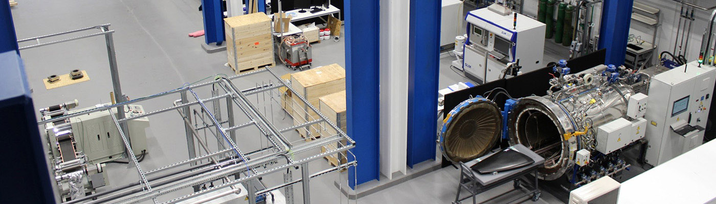 Aerial view of the High Bay Laboratory at the GEIC